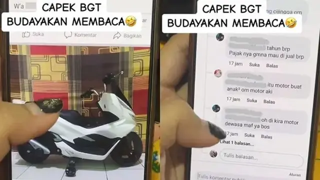 Pentingnya Budaya Membaca, Wanita Ini Ditanya Hal Tak Terduga Saat Menjual Motor Mainan