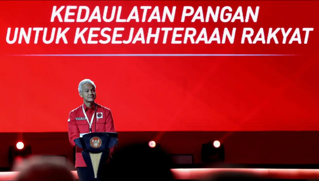 Pidato di Depan Jokowi, Ganjar Singgung Pesan Megawati Demi Wujudkan Kedaulatan Pangan