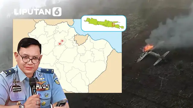 Pesawat Super Tucano TNI AU Jatuh di Pasuruan