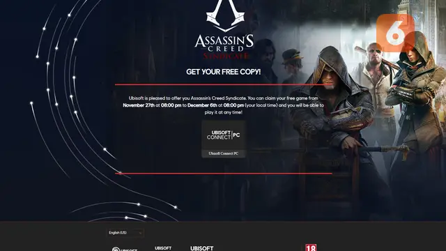 Ubisoft Bagikan Game Assassin’s Creed Syndicate Secara Gratis