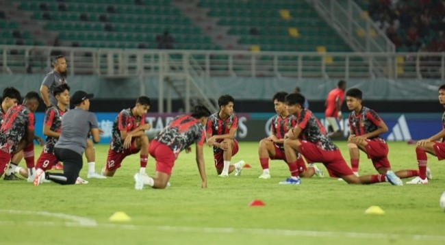 Para pemain Timnas Indonesia U-17.