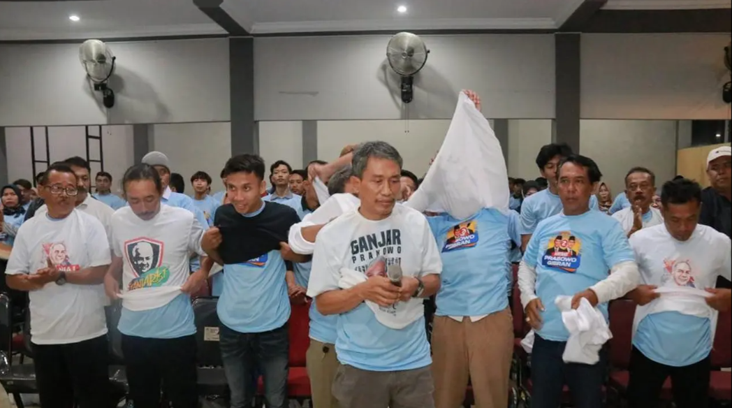 Ratusan Relawan Ganjaris dan GP Mania Alih Haluan Dukung Prabowo-Gibran