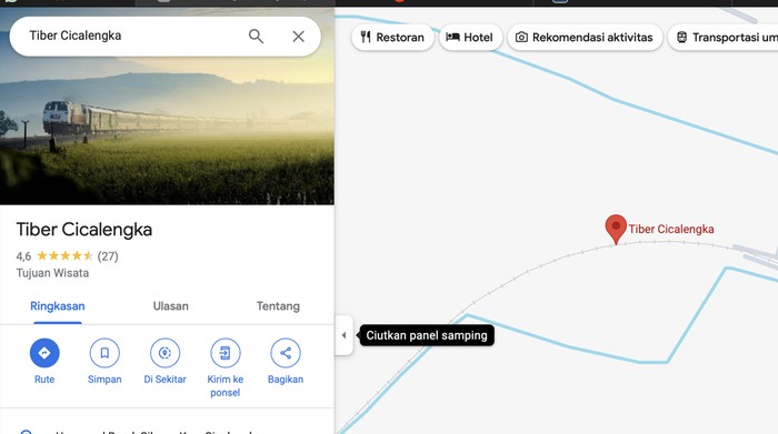 Lokasi Kecelakaan KA Turangga