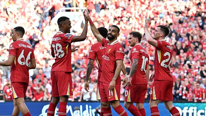 Liverpool resmi menjadi kampiun Liga Inggris 2024-25 usai mengalahkan Spurs. Foto: Liverpool FC via Getty Images/Liverpool FC