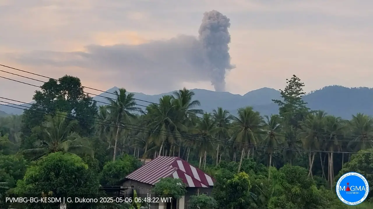 Gunung Dukono Meletus 2 Kali